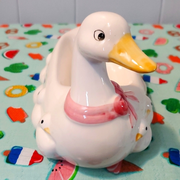 Soap Dish Goose & Goslings Jewelry Trinket Bathroom Home Duck Ceramic CUTE Decor - Picture 5 of 15